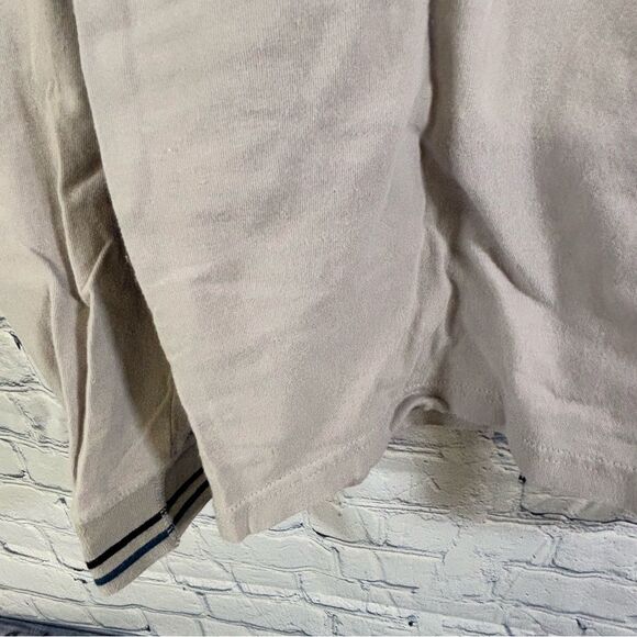 Ted Baker London Dressed to Chill Gray Navy Trim Minimalist Long Sleeve Tshirt M - Picture 4 of 11